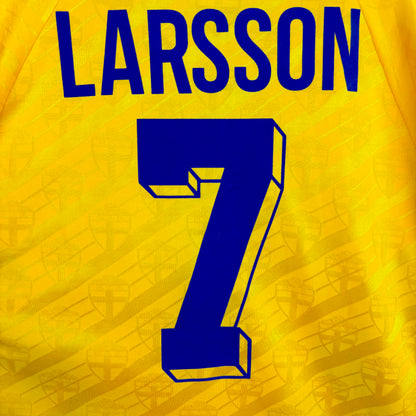 Sweden 1994-1996 Adidas Home Football Shirt Jersey Larsson