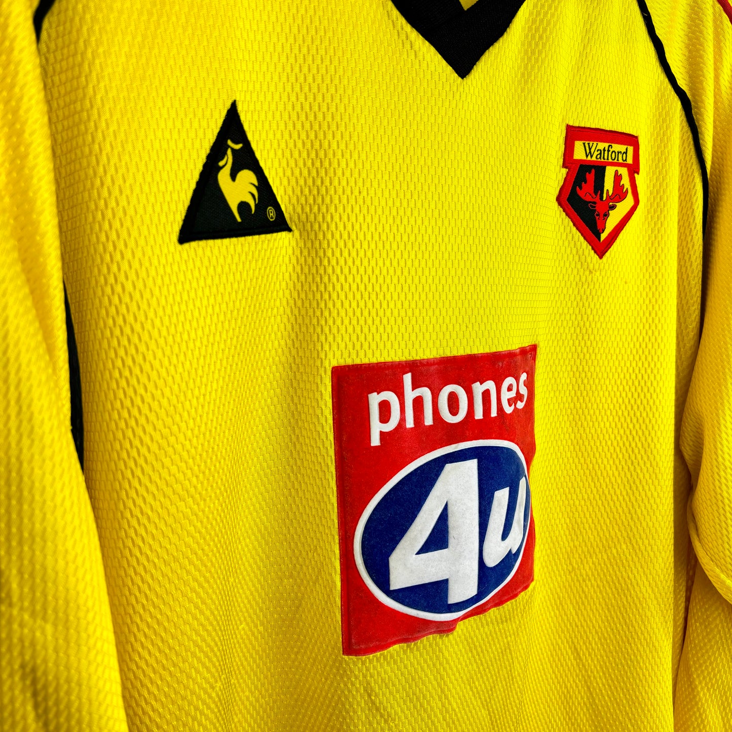 Watford 1999-2001 Le Coq Sportif Longsleeve Home Football Shirt