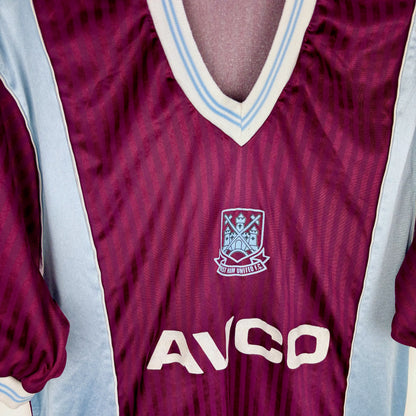 West Ham United 1987-1989 Scoreline Home Football Shirt