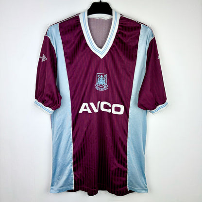 West Ham United 1987-1989 Scoreline Home Football Shirt